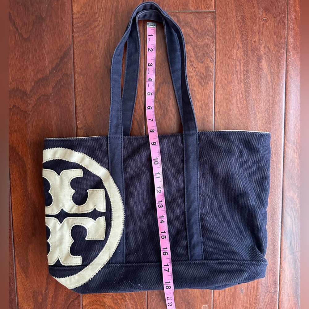 Tory Burch Canvas Tote with zipper closure